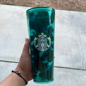 Turquoise Flame Double Walled tumbler